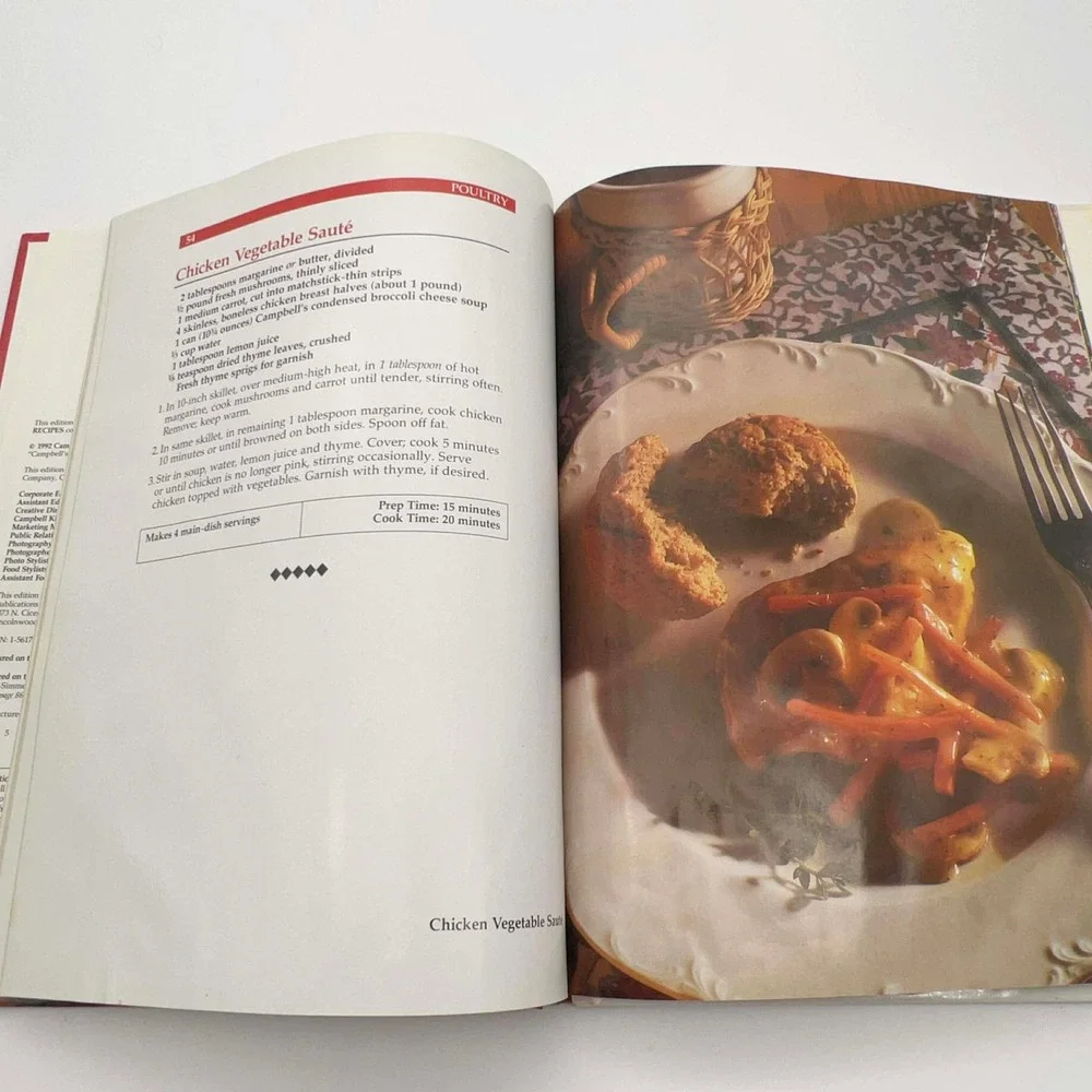 Vintage Campbell's Deliciously Easy Recipes Cookbook‎ 1992 15 Min Meals Recipe